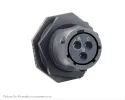 Souriau_UTSX712D3S32_Standard Circular Connector Jam nut receptacle & hold down clips,without backshell, with 3 female PCB contacts, IP68/69K in unmated conditions