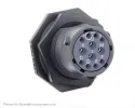Souriau_UTSX714D12S_Standard Circular Connector Jam nut receptacle, without backshell, with 12 female PCB contacts, IP68/69K in unmated conditions
