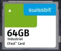 Swissbit_SFCA064GH1AO4TO-I-QC-226-STD_Memory Cards Industrial CFast Card, F-800, 64 GB, SLC Flash, -40C to +85C