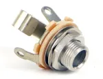 Switchcraft_L12B_3 Conductor 1/4" Stereo Female Connector, Solder, Nickel Plated