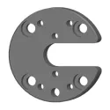Swivellink_SLM-102-ISO 50_Cobot Accessories METRIC EOAT ROBOT MOUNTING PLATE FOR ISO 50