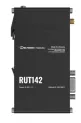 Teltonika_RUT142000000_Routers Industrial Ethernet Router, RS232 serial interface, 2 x Ethernet ports, DIN rail, and an industrial 3-pin connector, RutOS, Wi-Fi 4, Modbus, DLMS, DNP3, and OPC UA, RMS.