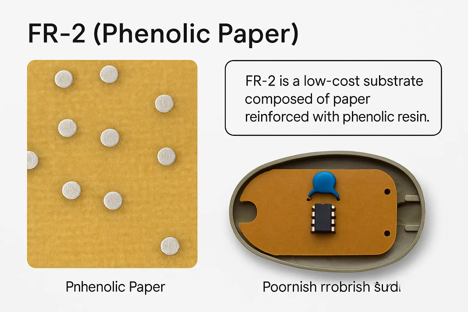 Top view of white ceramic PCB for high-frequency devices