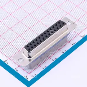 HARTING_09670254701_D Subminiature Connector, 25 Contact(s), Female, 0.108 inch Pitch, Crimp Terminal, Hole .112-.124, Plug,