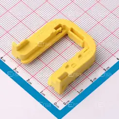 TE Connectivity_1670720-1_Connector Accessories Mounting Clips Straight Glass Filled Polybutylene Terephthalate Yellow Automotive Loose