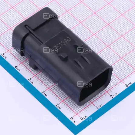 TE Connectivity_776488-1_4 Pos Wire-to-Wire Connector, PBT, Red, Male Pin, Crimp