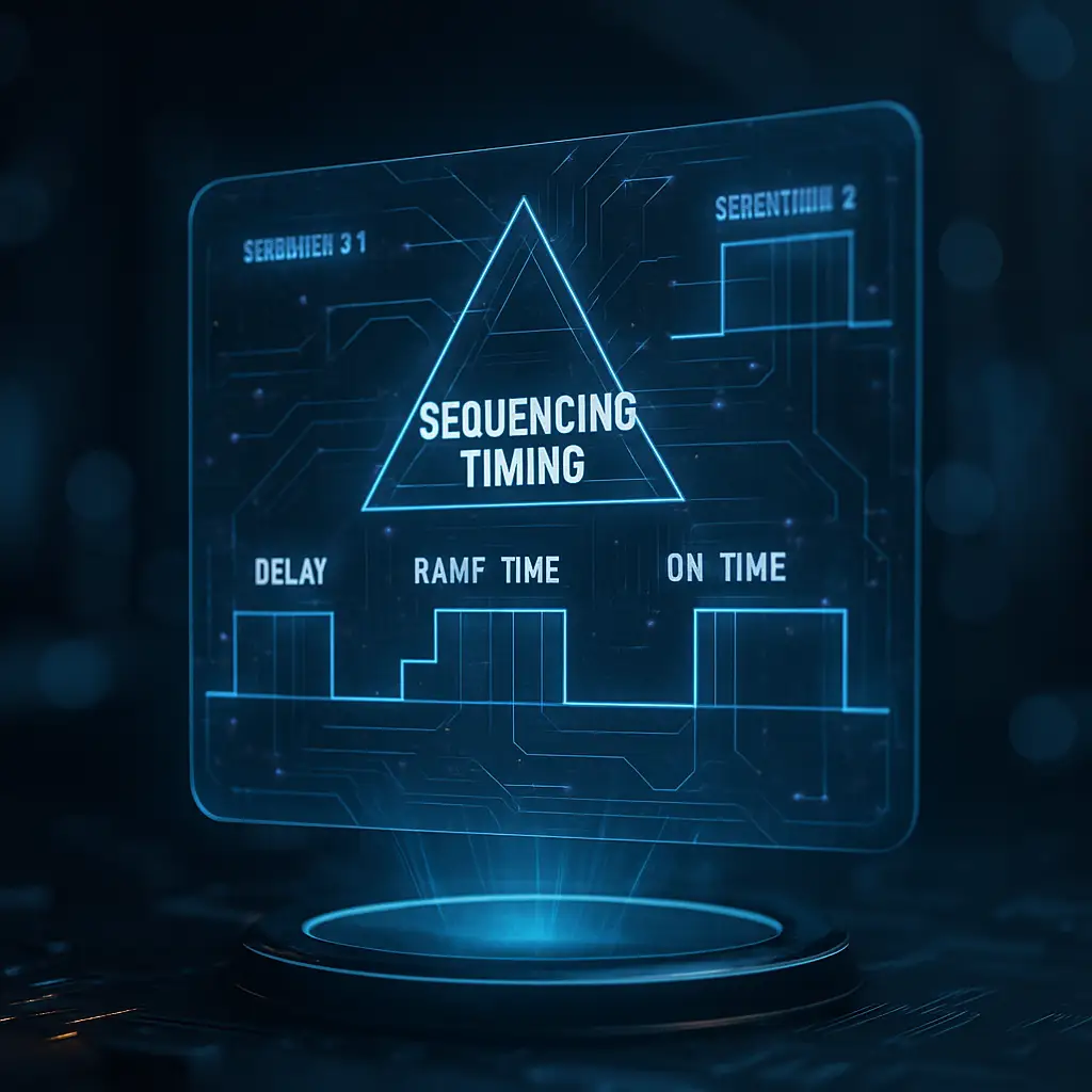 Trim network schematic and sequencing block diagram for OKL2