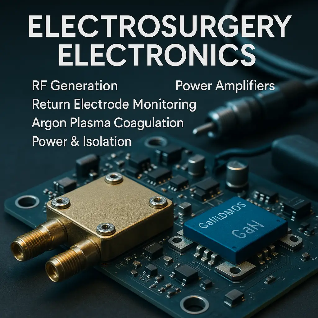 Handpiece and footswitch interfaces, accessory ID and interlocks for Electrosurgery.