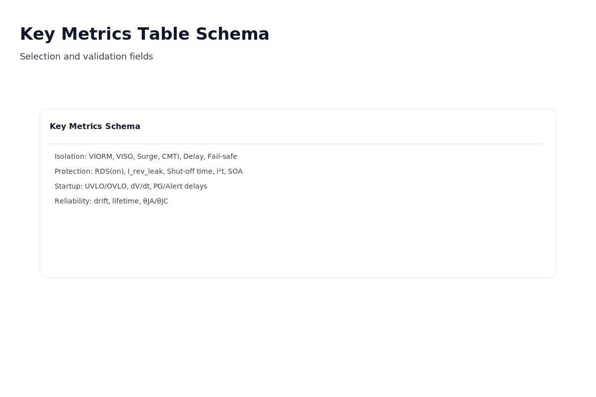Key metric schema for selection and validation (3:2).