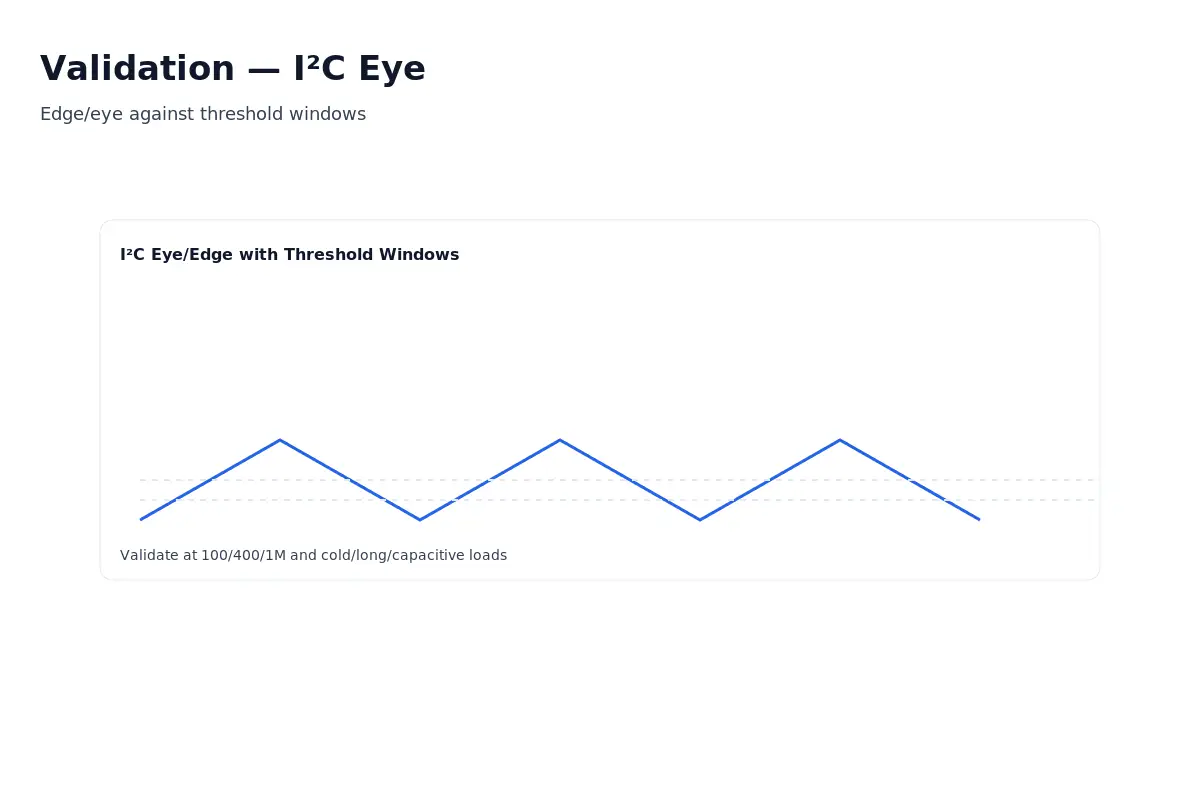 I&sup2;C eye diagram and timing windows across isolation (3:2).