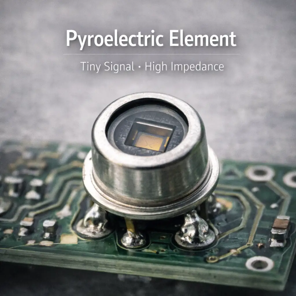 Inside PIR: Pyroelectric Element Macro