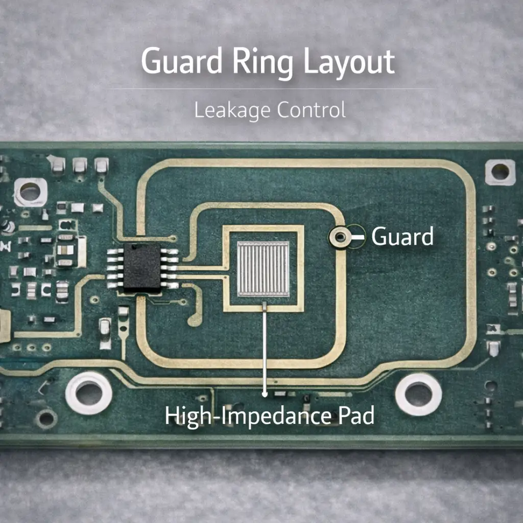 Guard Ring Layout (Top-Down PCB)